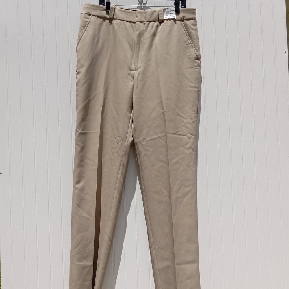 HORACE SMALL Sentry Uniform Pants 36 Unhemmed Polyester Beige Khaki Slacks NEW